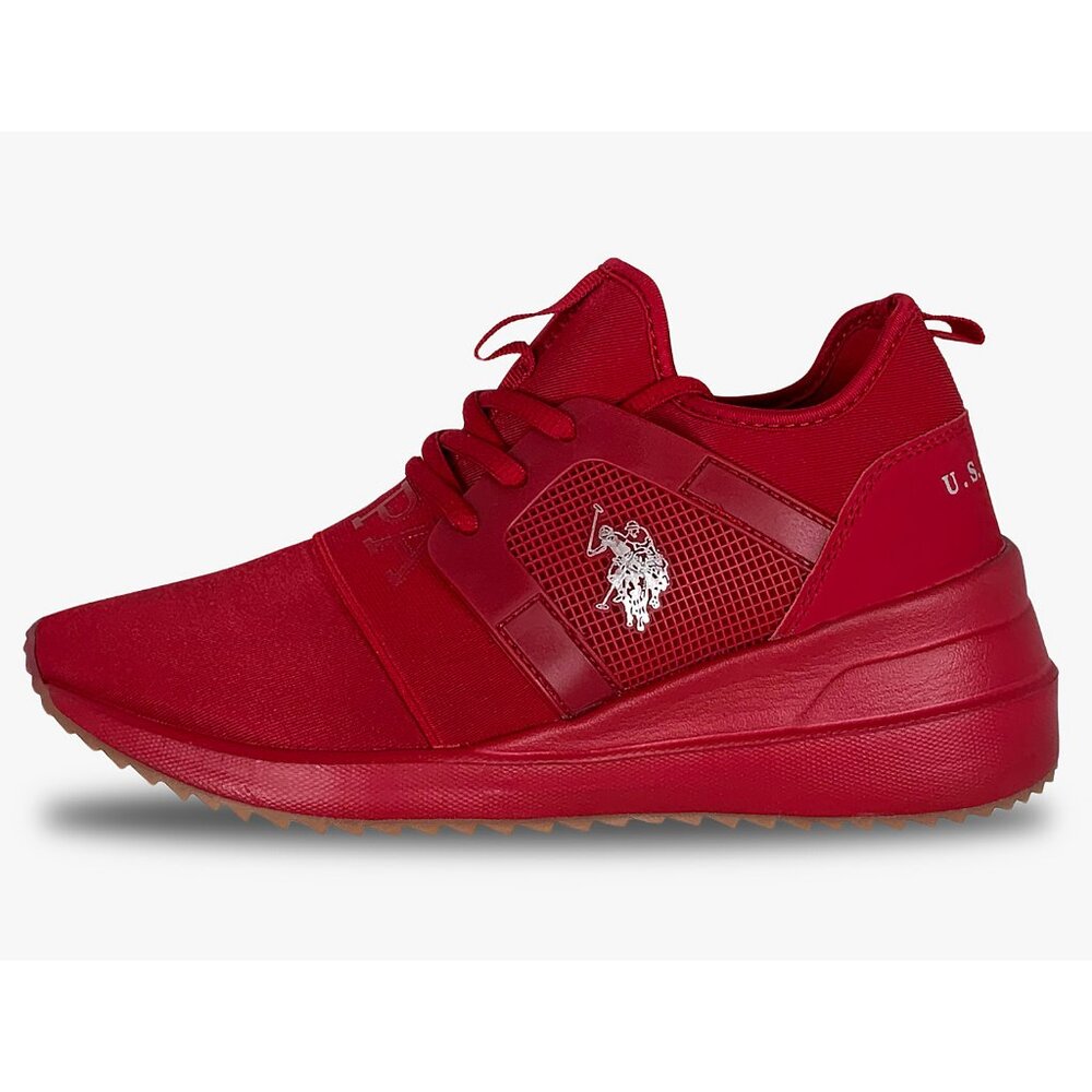 NEW US POLO ASSOCIATION WOMEN RED SNEAKERS